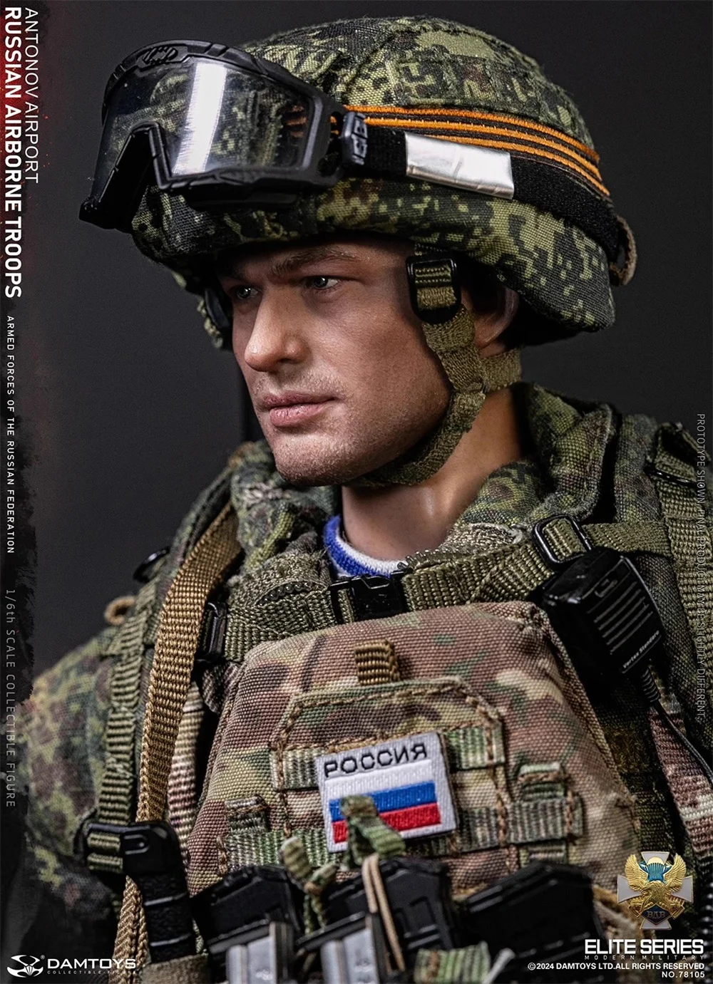 In Stock 1/6 DAMTOYS The Russian Action Figure Soldier Doll Airport Full Set Moveable About 12