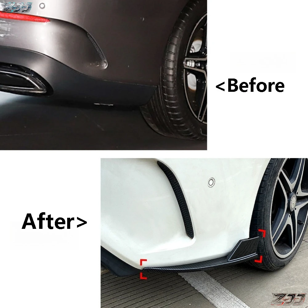 Rear Bumper Diffuser Splitter Spoiler Lip For Mercedes Benz CLA Class C117 X117 CLA200 CLA250 AMG 2013-2019 Car Accessories - view 5