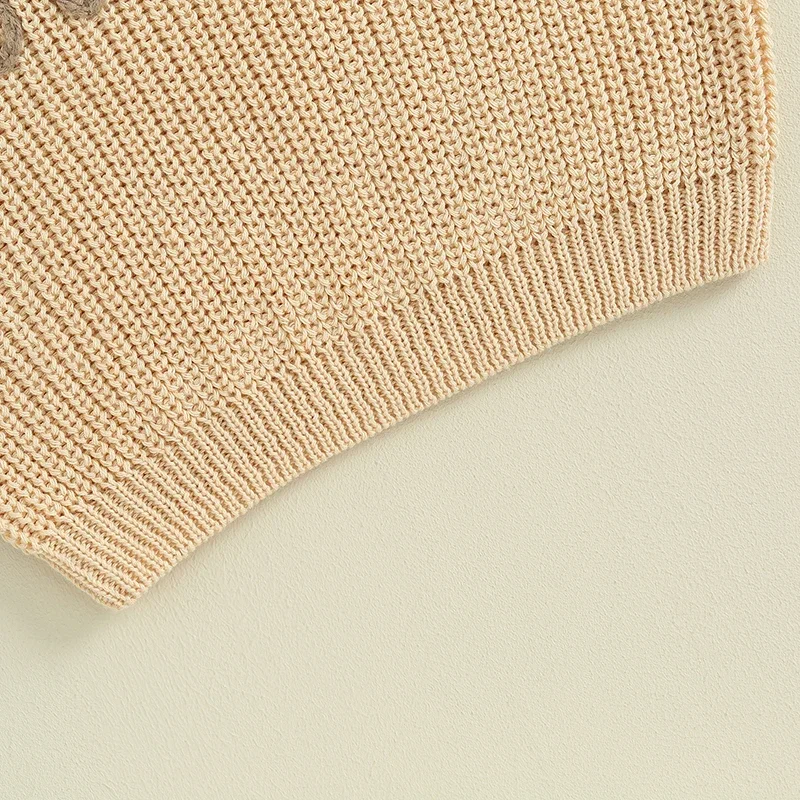 سترات للفتيات الصغيرات من عمر 0 إلى 18 شهرًا بأكمام طويلة ومطرزة بحروف وسترات متماسكة للفتيات الصغيرات #6