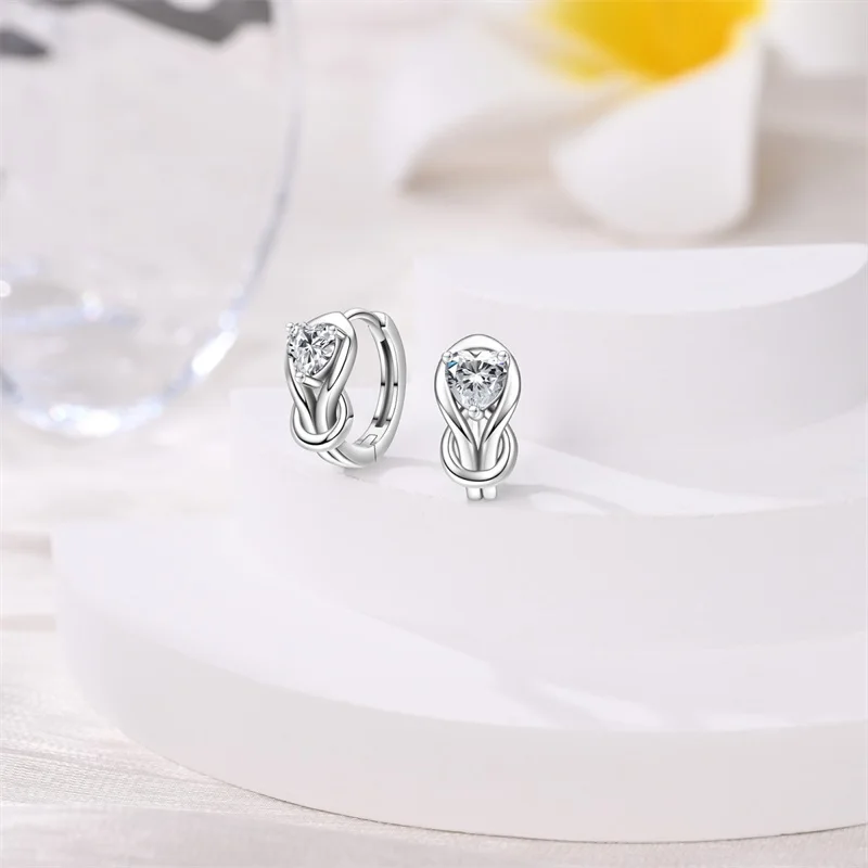 

New 925 Sterling Silver Simple And Stylish Women Earrings Brilliant Wedding Engagement Star Earrings Jewelry Gift