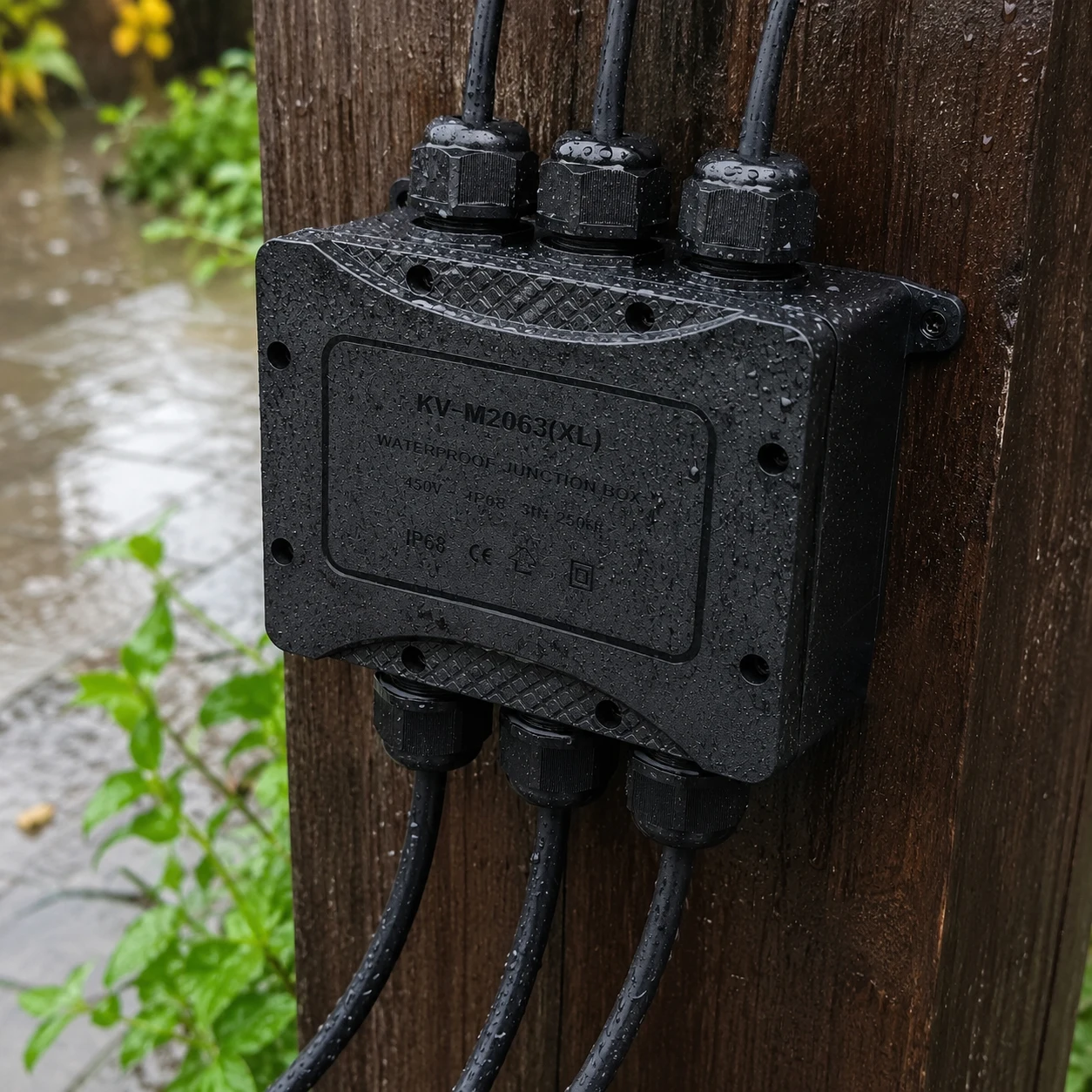 Bild 7: IP68 Wasserdichte Anschlussdose 2-8 Wege M25 Elektrischer Kabelverbinder Verteilerdose 450V für Außen- und Gartenverkabelung