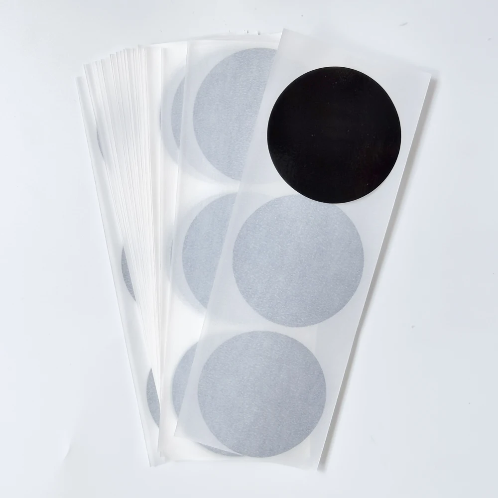 Dropshipping 100PCS 50mm 2" Circle Round Golden Scratch Off Sticker Protection Style