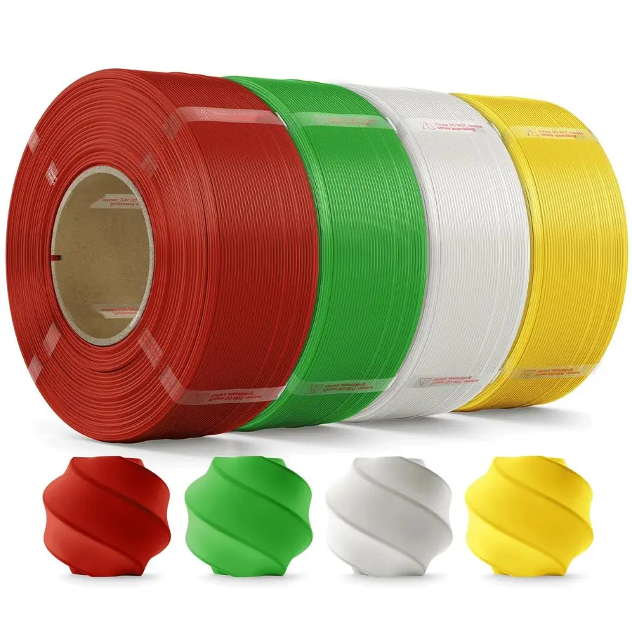 

Нить 1,75 мм PLA для 3D-принтера, заправка для многоразовых катушек, 8,8 фунтов, нить для 3D-печати премиум-качества для бамбука