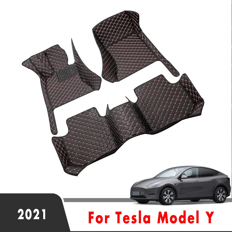 

Модные автомобильные напольные коврики для Tesla Model Y 2023 2022 2021, коврики, запчасти, аксессуары для автомобильного интерьера, водонепроницаемые коврики