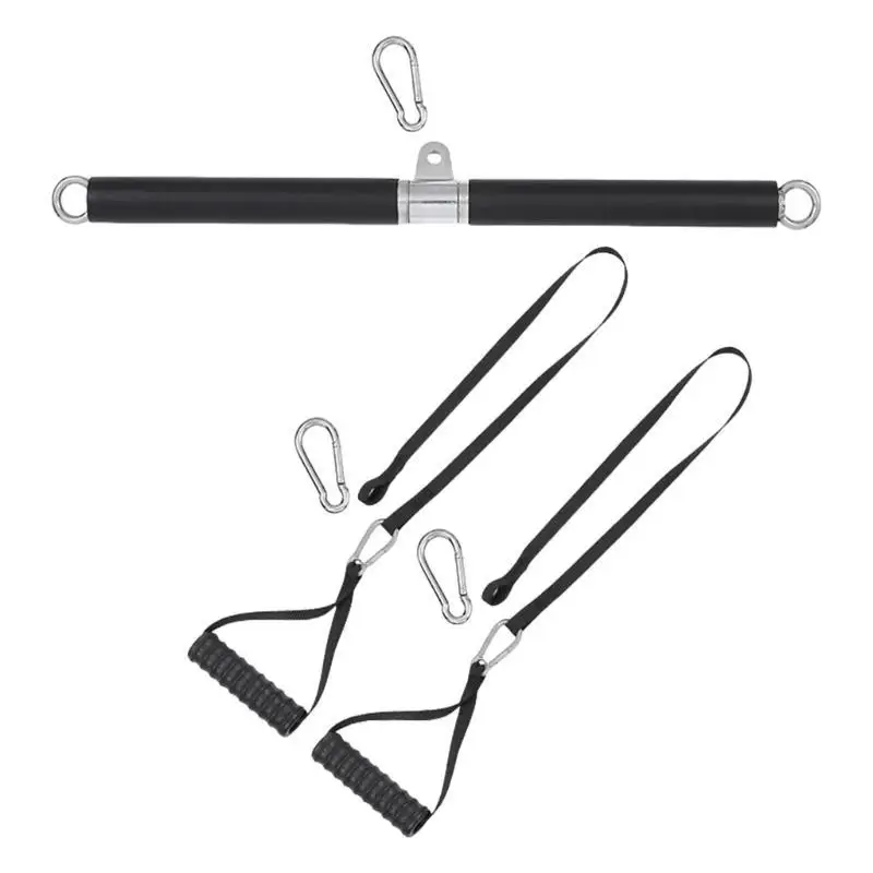 652F مرفق آلة الكابلات ذات القضيب القابل للسحب مع حزام ومقبض قضيب الصالة الرياضية عالي التحمل