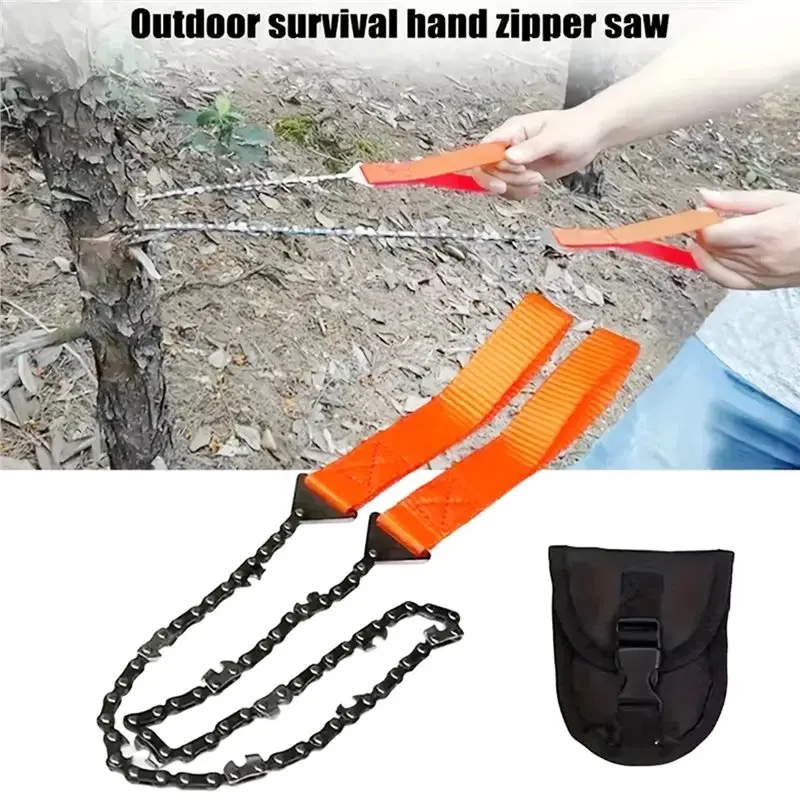ABWZ-Pocket Handgereedschapstasje Draagbare Survival Kettingzaag Kettingzagen 1Pc Noodkamperen Wandelen Outdoor Gereedschap