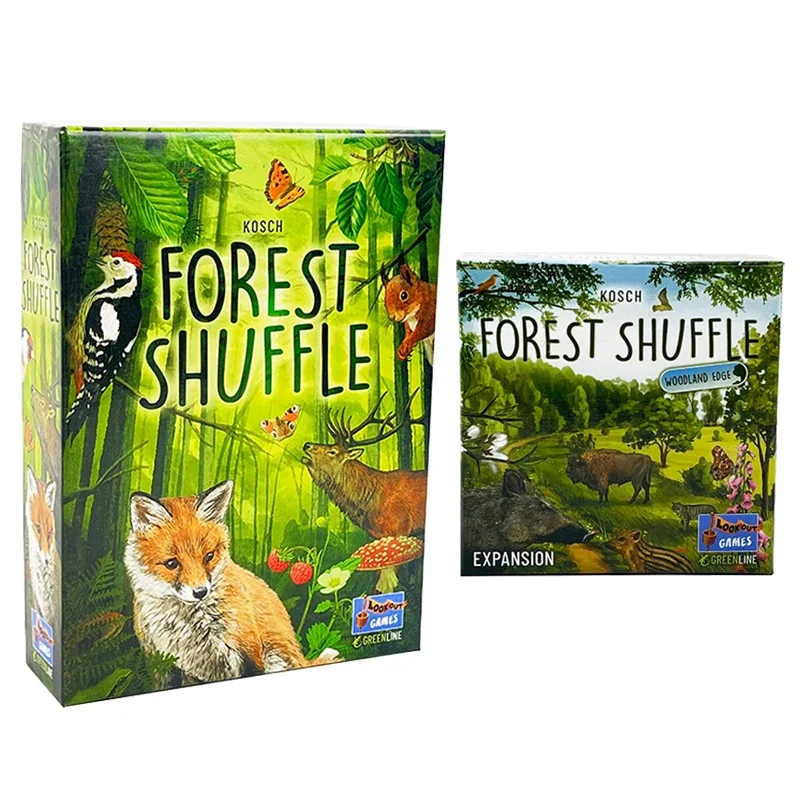 Forest Shuffle English Card Game with 2 ALPINE AND WOODLAND EDGE Expansions Fun Multiplayer Board Game for Family Gatherings