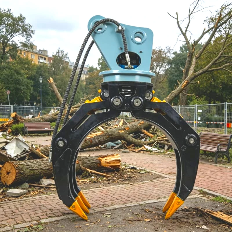Long Reach Hydraulic Grapple Saw Wood Cutting Chainsaw Attachment for Crane Forestry Harvesting Tree Felling Log Processing