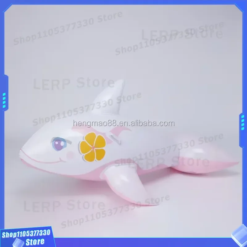 Pink Floral Inflatable Whale Rider Pool Float Large Swimming Ring Summer Beach Water Toy For Kids Adults Outdoor Fun Activity