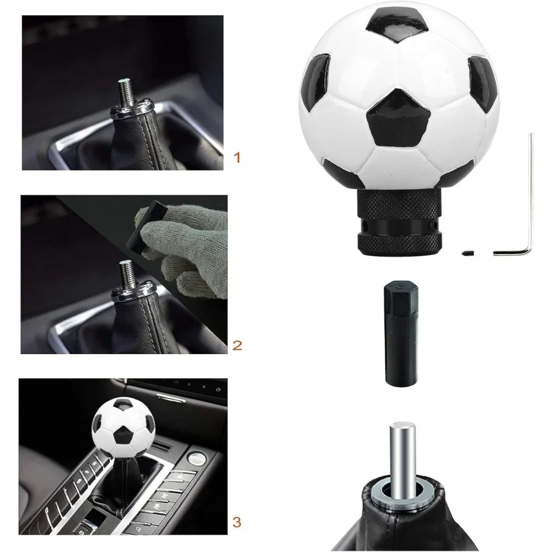 Shift Knob Soccer Transmissions Gear Shifter Stick Handle Resin Football Gear Shifter Lever Head for Most Manual Cars