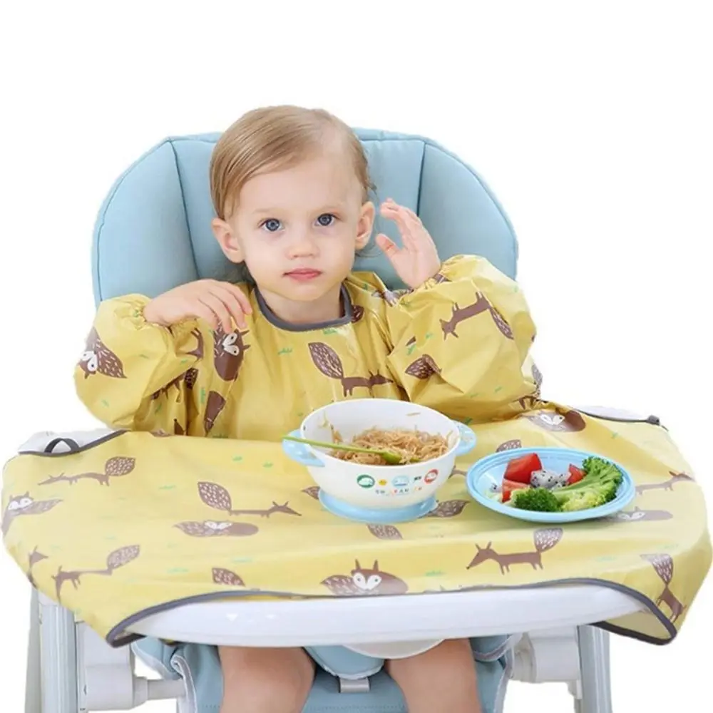 

Supplies Anti-Dirty With Table Cloth Cover Waterproof Animal Pattern Baby Coverall Baby Eating Artifact Baby Bib Baby Stuff