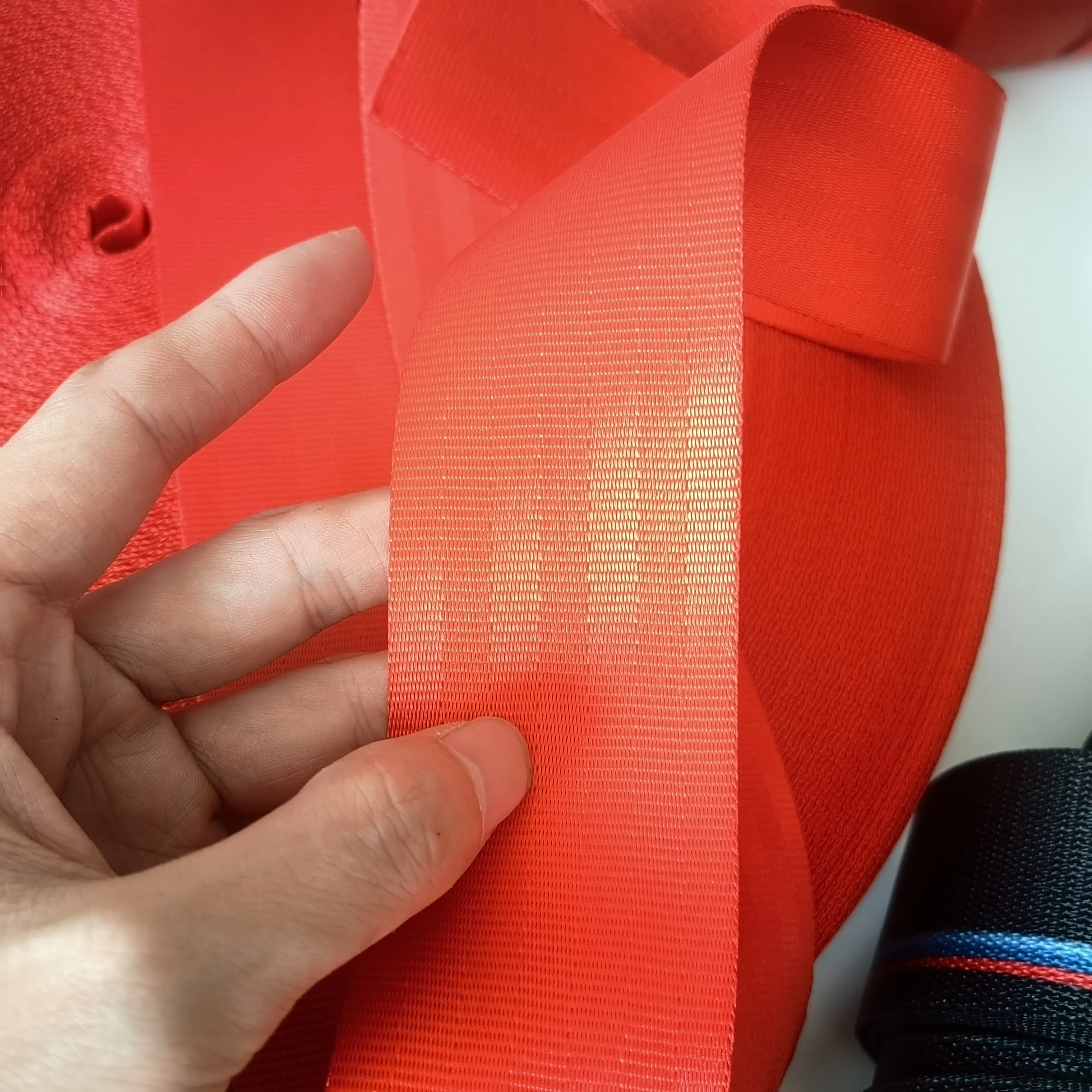 Red 7 Stripes 3M-30M Car Seat Belt webbingThickened Universal Personalized Modification Seat Belt Webbing Car Accessories