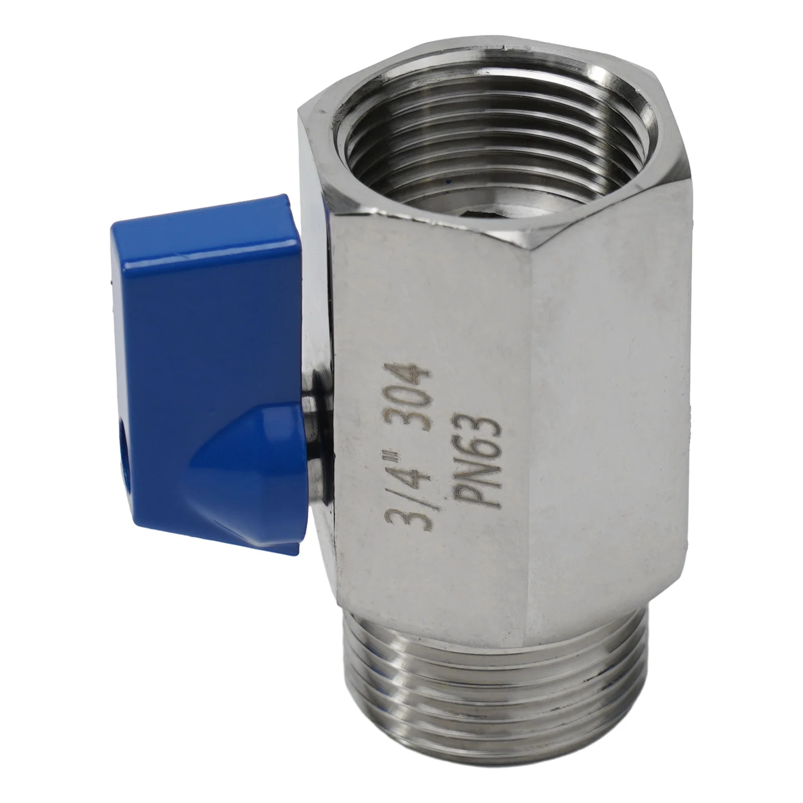 Bidirectional Flow Valve Small Ball Valve 3 4in Stainless Steel Pipe Connector Control Valve Spherical Disc Control