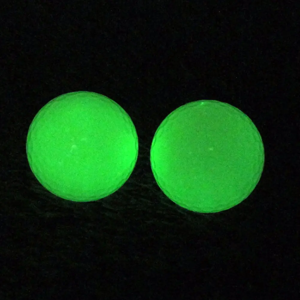 6 Pcs Golf Balls Glow Fluorescent Golfs Glowing Training Glow-in-the-dark Golfing Colored