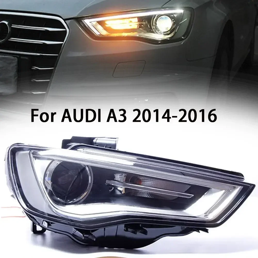 

2 шт. фары для Audi A3 2013 2014 2015 2016 передние светодиодные DRL Hella ксеноновые линзы A3 S3 фара в сборе автомобильные аксессуары