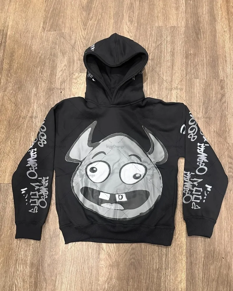 

Y2K American New Style Kawaii Cartoon Print Fashion Versatile Oversized Hoodie Men Harajuku Retro Casual Loose Hoodie Women