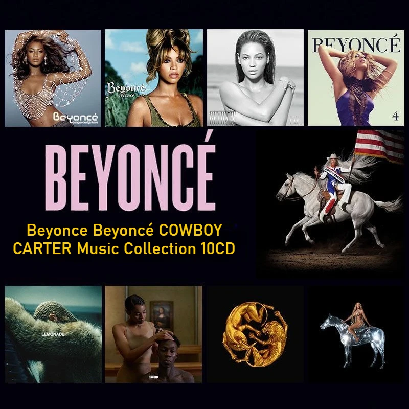 Beyonce 10CD Music Album Collection, CD Only, Lossless Sound Quality Colored Discs, Pop R&B Audio CD for Music Fans