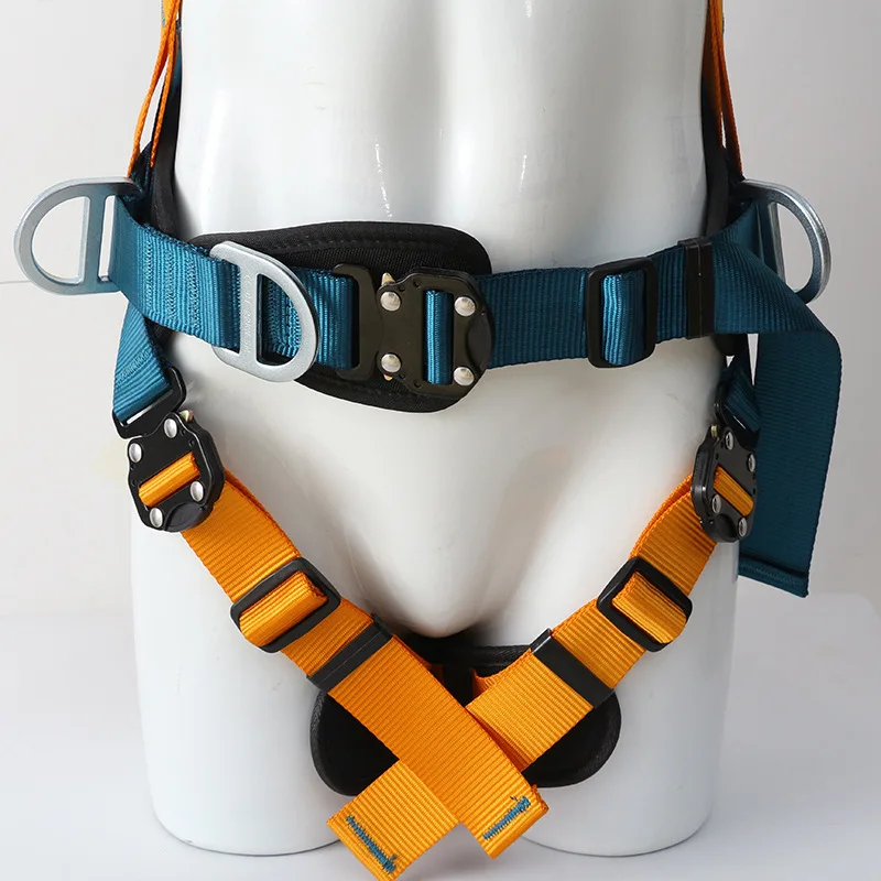 Five-point High Altitude Work Safety Harness Full Body Safety Belt Outdoor Rock Climbing Training Construction Protect Equipment