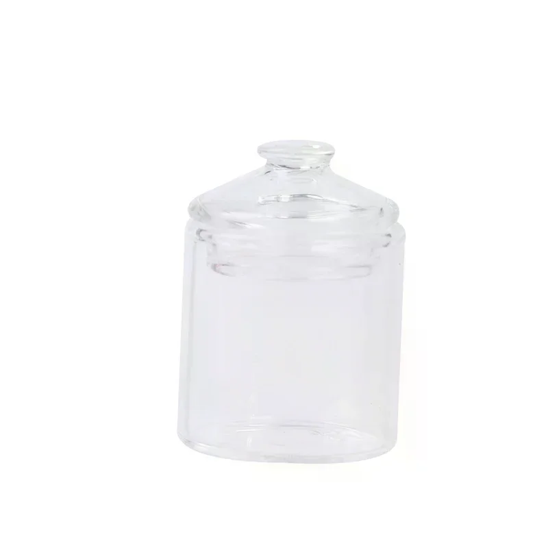 High borosilicate mini glass candy jar food play doll house accessories
