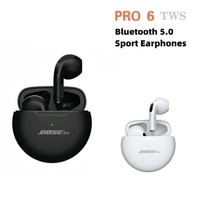 BOSEbye Pro6 True Wireless Headphone Bluetooth 5.2 Earphones TWS Gaming Stereo Noise Reduction Heavy Bass Mini In-ear Earbuds