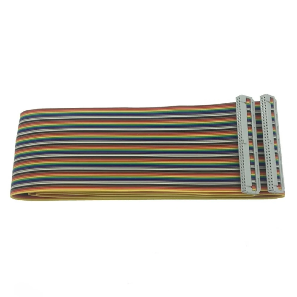 Kabel płaski FC do FC o rastrze 2,54 mm, żeński-żeński, do podłączenia ekranu LED, linia do programowania JTAG, 20~500 cm, 64-pinowy kabel ribbon GPIO
