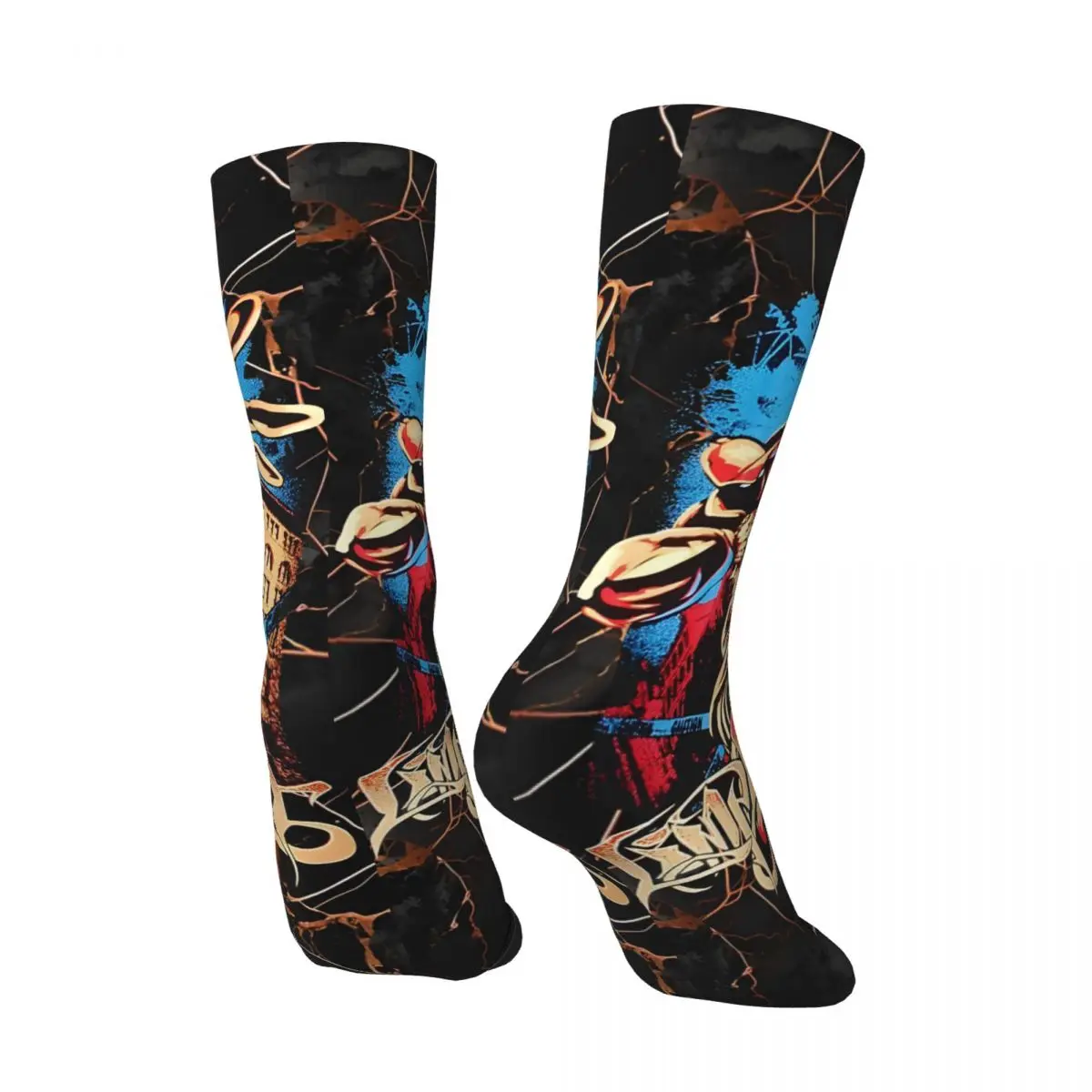 Crazy compression Rap Sock for Men Vintage Limp Bizkit Quality Pattern Crew Sock Casual