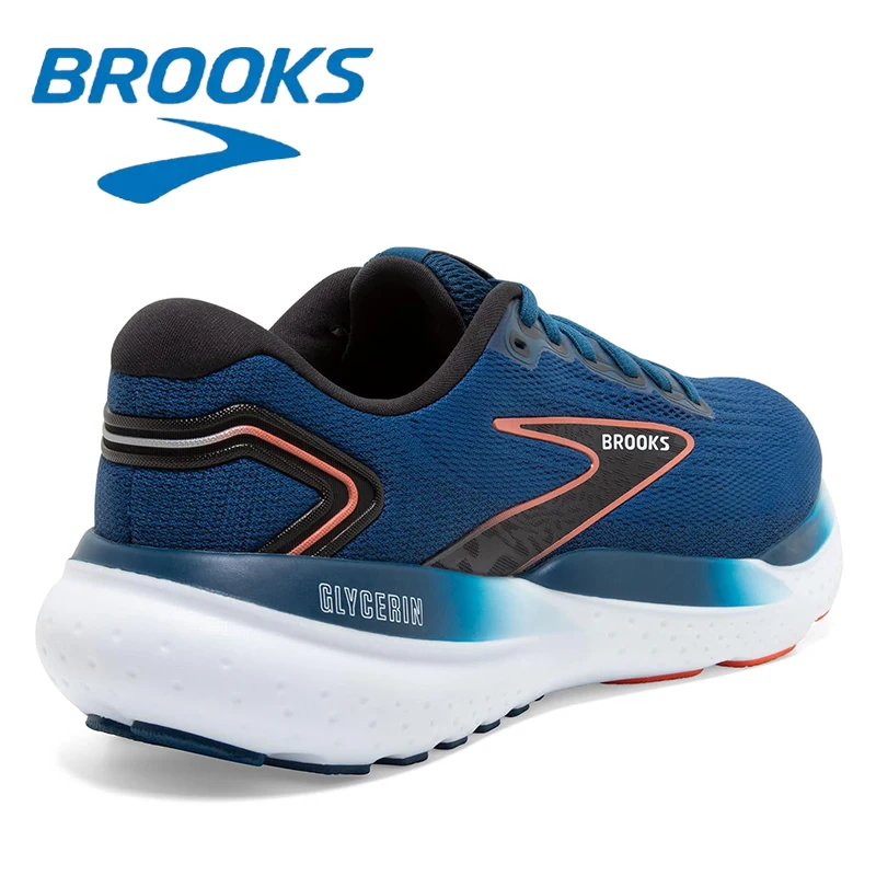 Brooks Glycerin 21 Dark Blue Fashion Men's Running Shoes Mesh Lightweight Breathable Casual Sports Shoes Men Shoes image 3