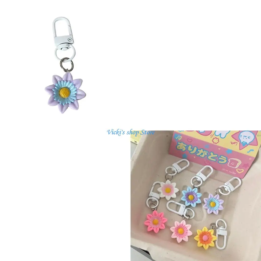 Two Two Tone Resin Floral Keychain Decorative Charm For Keys Bags Trendy Accessory Gift For Teens Girls Women - Aliexpress Deal