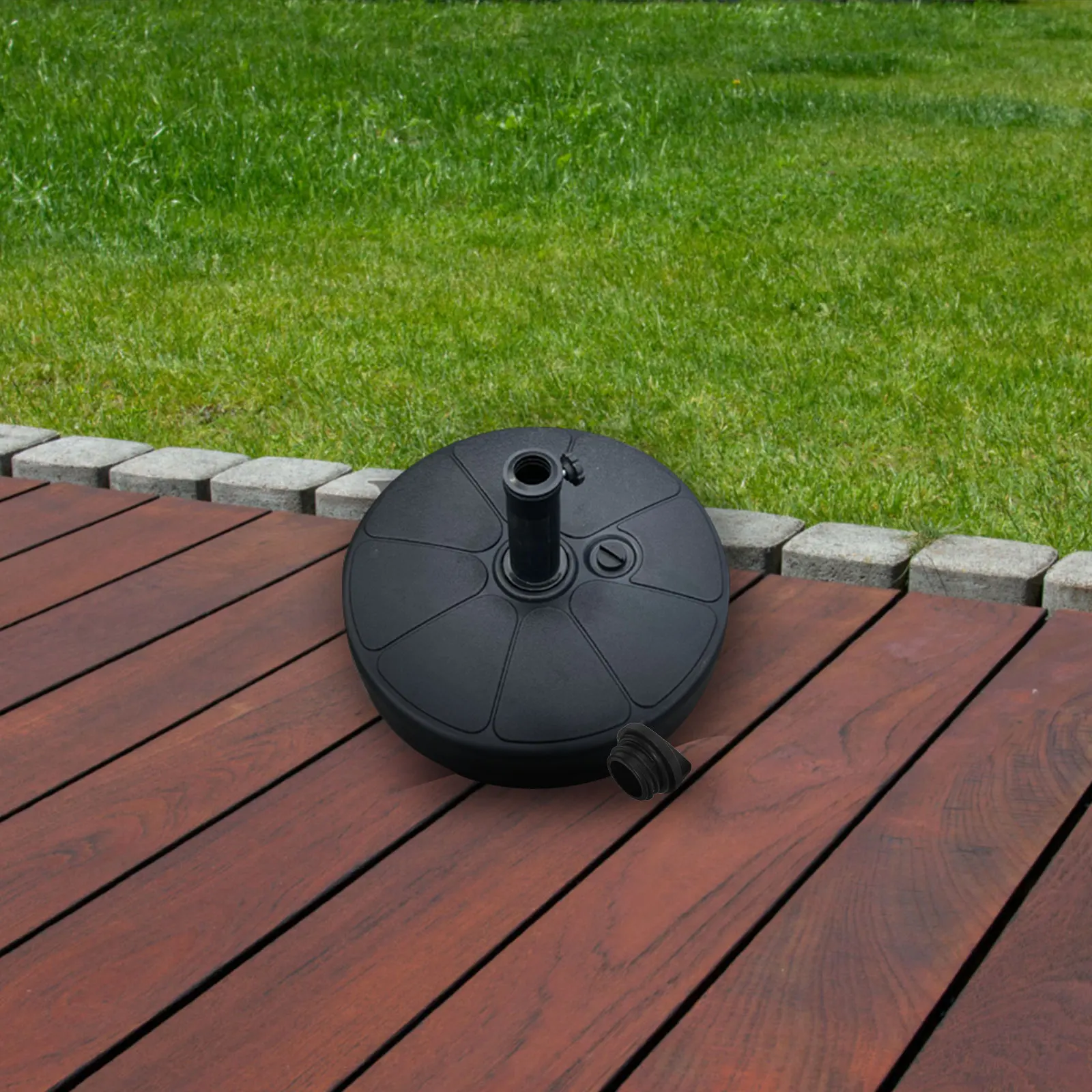 

2pcs Patio Table Umbrella Hole Drainage Cap Plug Set Waterproof Pvc Base Stabilizer Stopper For Outdoor Parasol Replacement