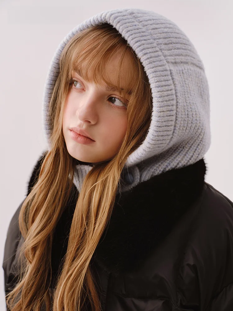 

Шапка Moonmoi из теплой шерстяной смеси, мягкая, с дизайном в виде купола, приятная для кожи, теплая и комфортная для зимы