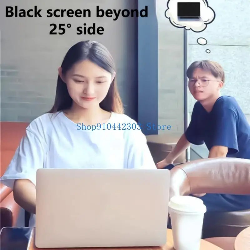 

L4MD Laptop Privacy Screen Film Filter Easy to Use for 12-17Inch Devices