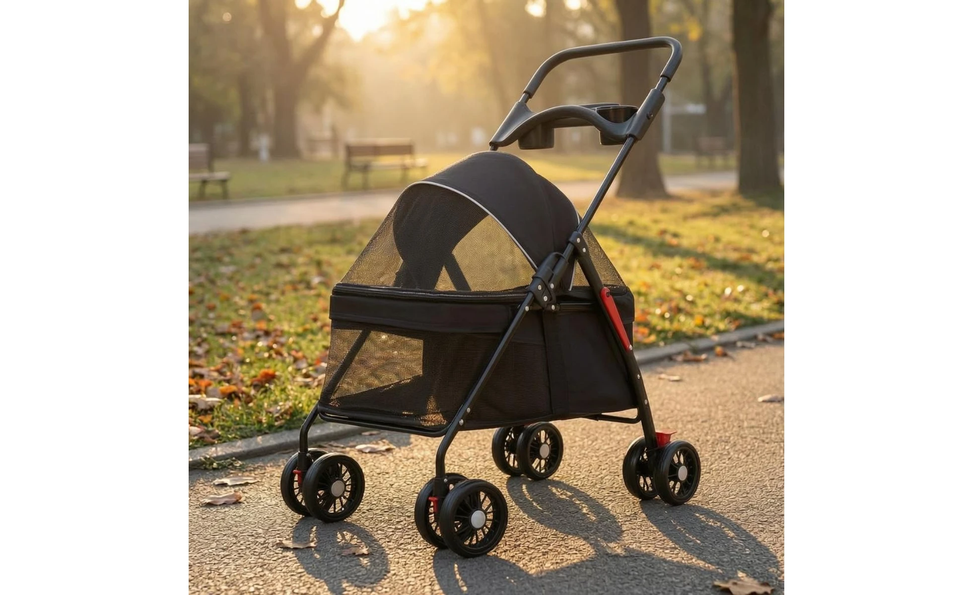 Foldable Pet Stroller Lightweight Feline and Dog Stroller Compact Ventilated for Cats, Outdoor Walking, Travel Foldable Pet Stroller Lightweight Feline and Dog Stroller Compact Ventilated for Cats, Outdoor Walking, Travel