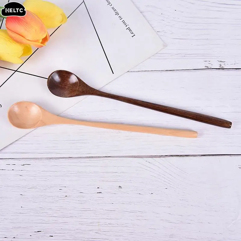Wooden Spoon Bamboo Soup Teaspoon Catering Kids Spoon Kitchenware For Rice Soup Kitchen Cooking Utensil Tool