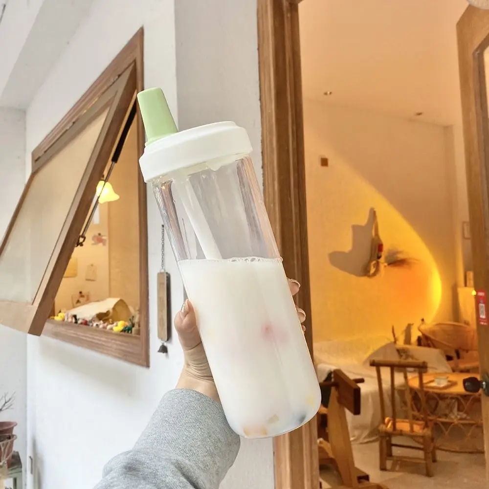 Fashion Anti-fall Large-capacity Straigh Drinking Water Cup Drink Cup Water Bottle Plastic Kettle Straw Cup