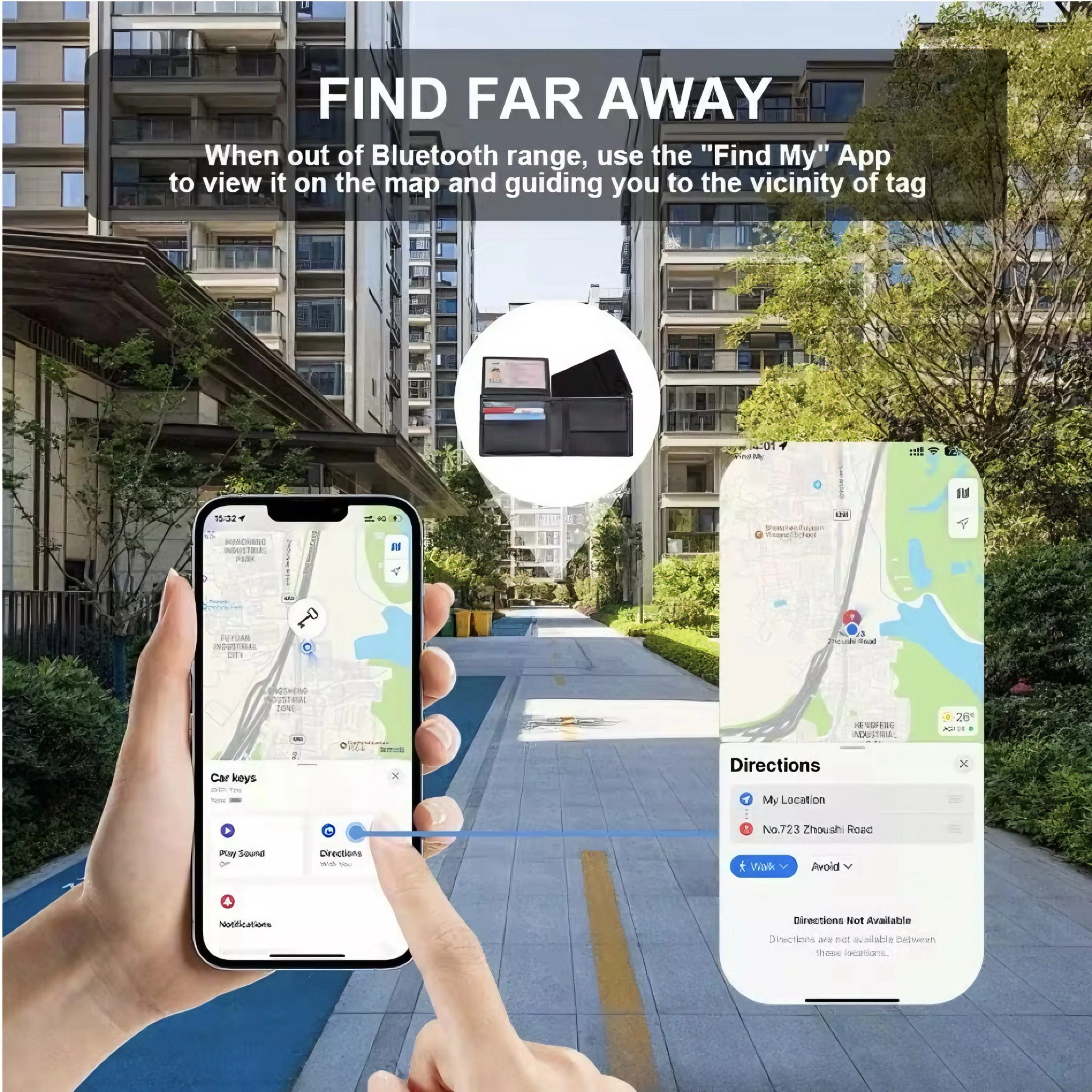 For Apple Smart Locator GPS Tracker Positioning Tag Luggage Passport Wallet Bluetooth Anti-loss Card Device Works With Find My