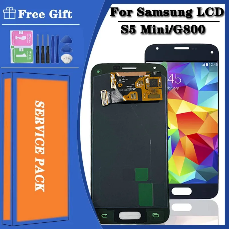 

Super AMOLED новый 4,5-дюймовый ЖК-дисплей для SAMSUNG S5 Mini дисплей G800 G800F G800H дигитайзер сенсорного экрана в сборе