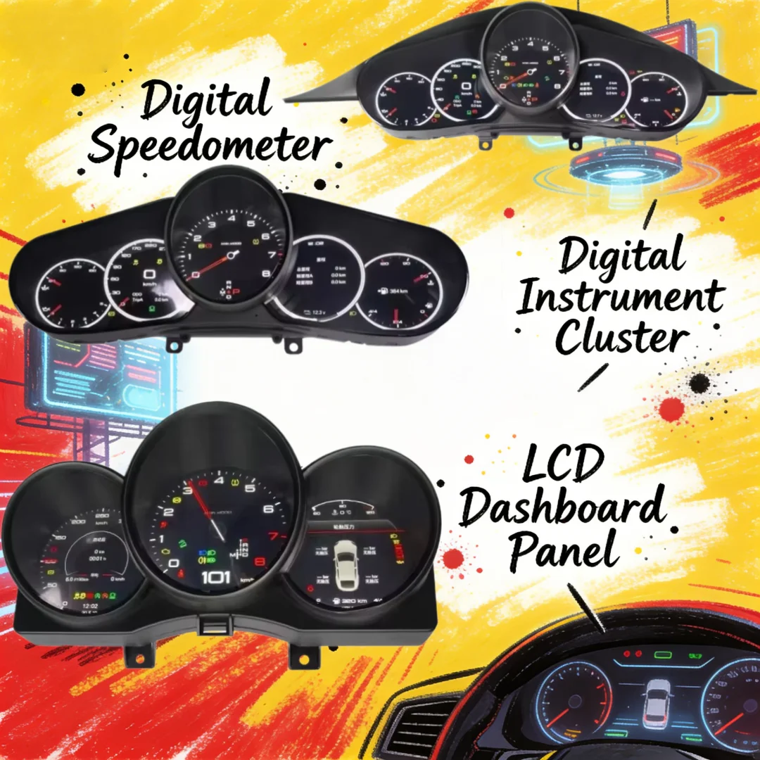 

New Upgrade LCD Car Digital Cluster For Porsche Macan/Cayenne/Panamera/911/ 718 Instrument CockPit Speedmeter Dashboard Meter HD