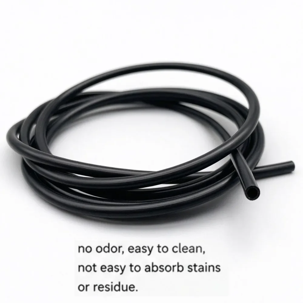 Black Food Grade Capillary Silicone Tube ID 0.3mm-5mm Temperature Resistance Drink Water AirTubing Transport Silicone Hose