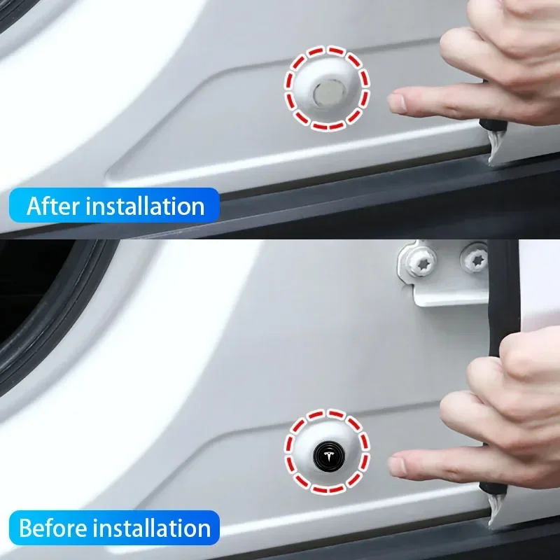 Car Door Anti-Collision Silicone Pads Shock Absorber Gasket Suitable For Tesla Model 3 Model X STM3 TMX TMS 2016-2020 Decals