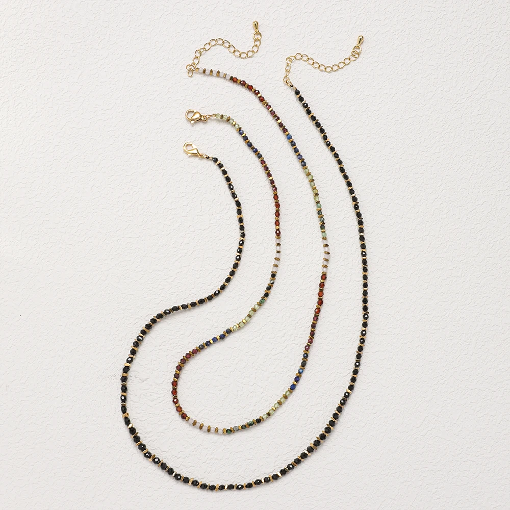 

ZMZY Минимализм Винтаж Каменная Бусина Мужское Ожерелье Натуральный Кристалл Воротник Фестивальные Аксессуары Колье Каменный Воротник Подарок Для Ней