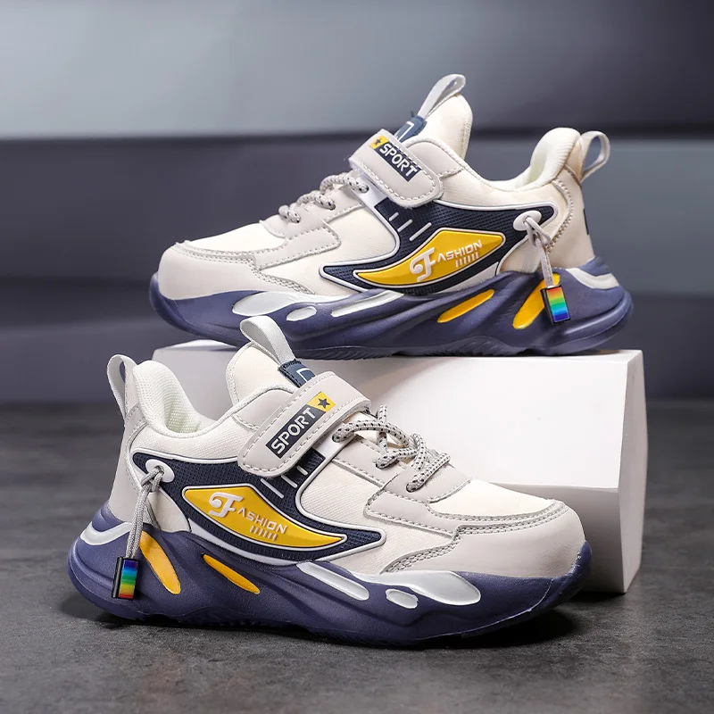 

New Children's Tennis Shoes Students Scool Shoes Fashion Boy's Sport Shoes Anti-slippery Soft-soled Sneakers For Kids