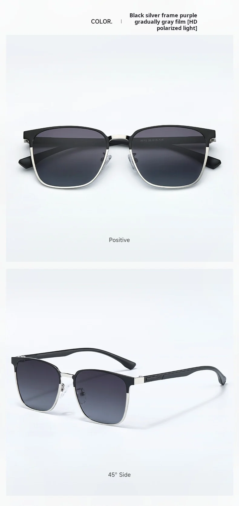 Neue polarisierte Sonnenbrille für Herren, modisch, UV400-beständig, Sonnenbrille zum Fahren, Angeln, individuell verschreibungspflichtig, Damen 8619 – Detail 9