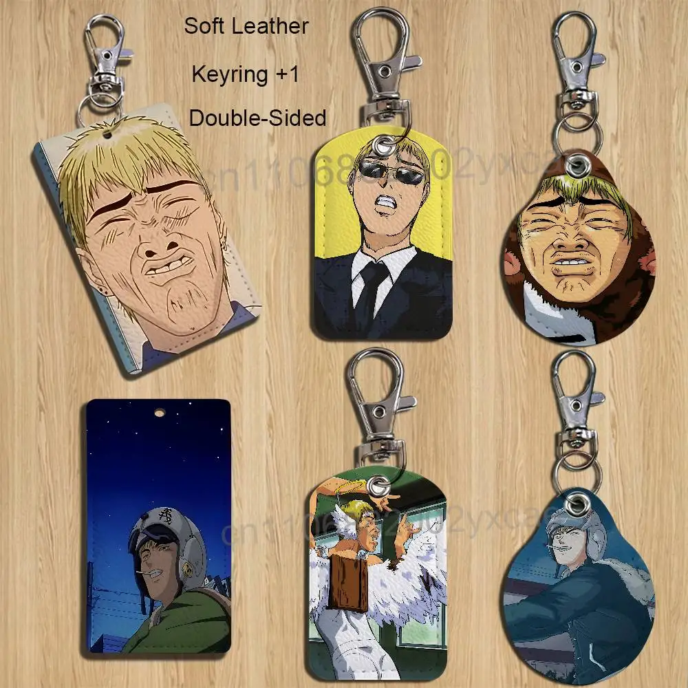 

Onizuka Eikichi GTO Keychain Holder Suitable For Subway Bank Card Bus Card Case Badge Holder Wallet Card Textured pattern