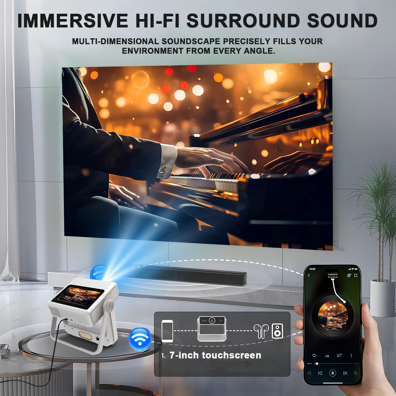 7-Zoll Touchscreen-Projektor 4 – Home Cinema Kids Bewertung und Preis