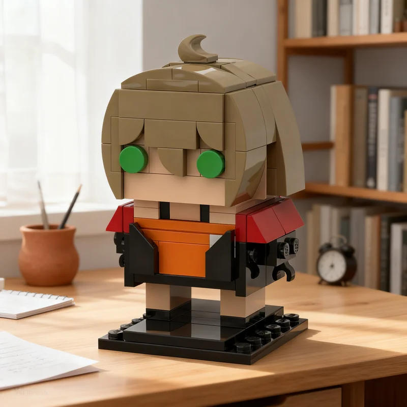 128pcs MOC Brickheadz Natsuiro Matsuri Model Bouwstenen Architectuur Creatief Speelgoed DIY Kerstcadeau Idee Onderwijs Baksteen