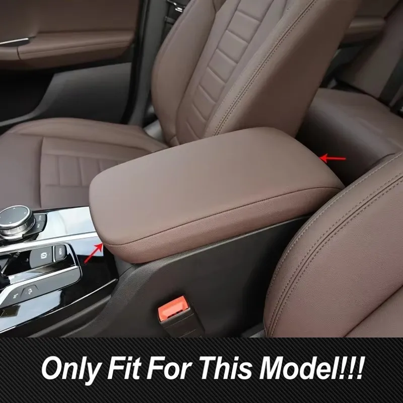For BMW X3 G01 G08 2019-2020 Car Console Handrest Armrest Box Leather Protect Sleeve Decoration Cover Trim Interior Accessories