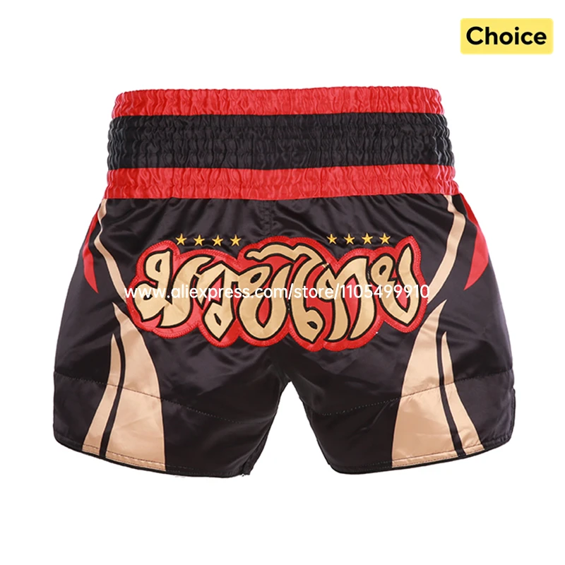 Muay Thai Shorts Sublimated Fight Kickboxing Shorts Men Women Youth Kids Gym Martial Arts MMA Boxing Training Competition Trunks