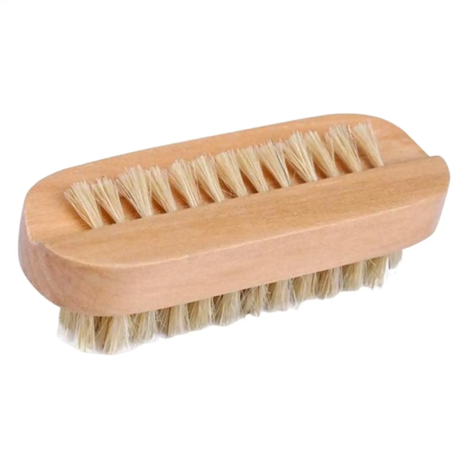 Cleaning Brush for Nails Wooden Reusable Boar Bristles Manicure Double-Sided Nail Cleaning Brush for Women Men Adults Elderly