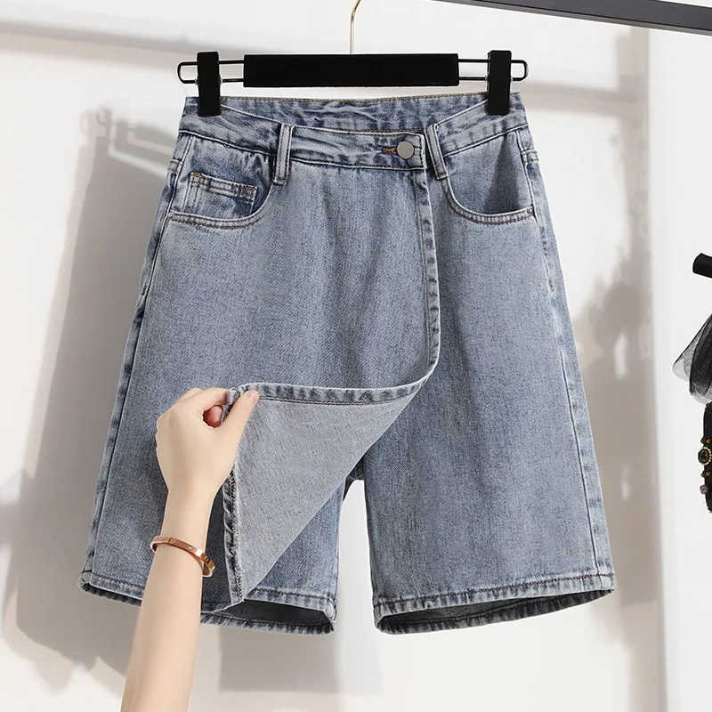 Shorts Skirts Women Summer Large Size 5XL A-line Pockets All-match Korean-style Wide-leg Trendy Chic Solid New 2022 High Waist