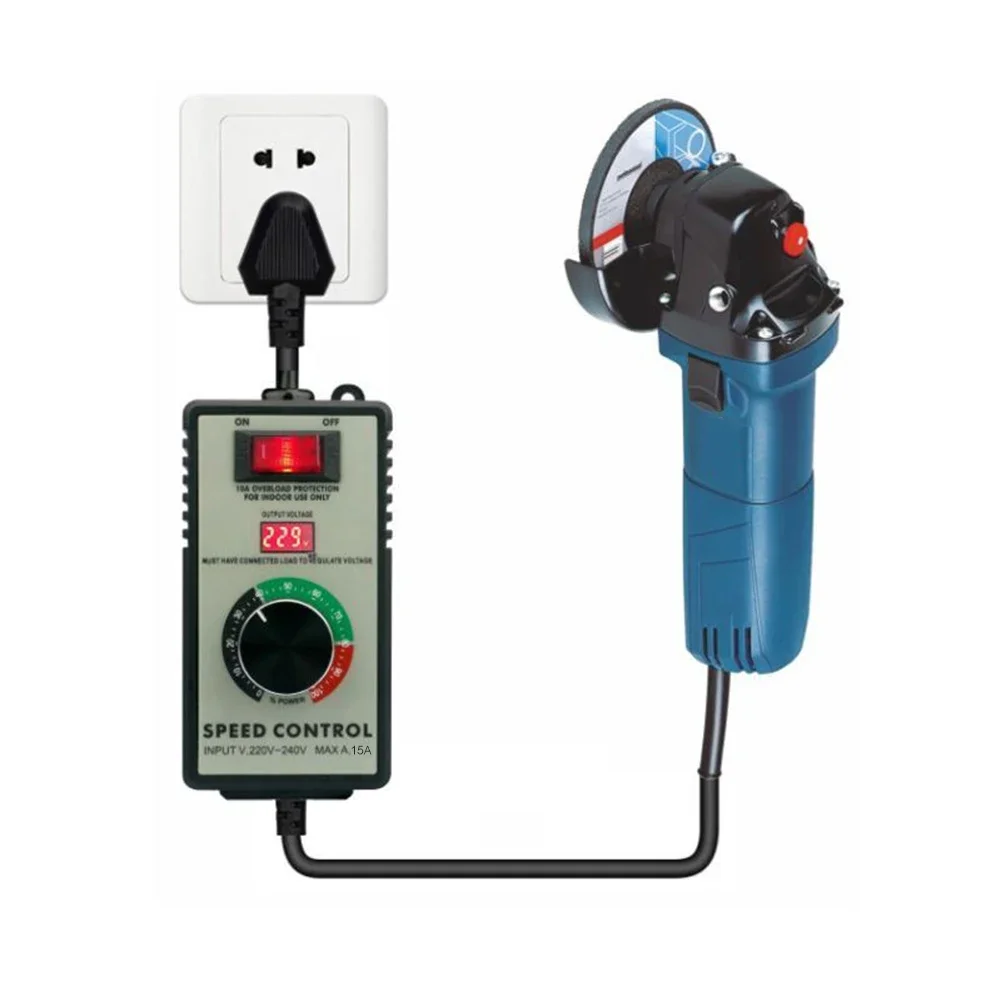 AC Voltage Regulator Electronic Speed Controller Flame-Retardant Shell For Angle Grinder Adjustable Speed Control Switch